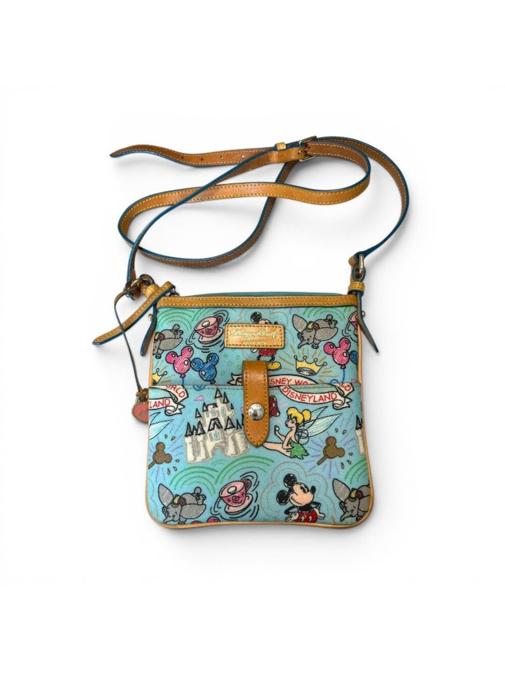 Dooney & Bourke Disney Sketch Crossbody Mickey Tinkerbell Bag